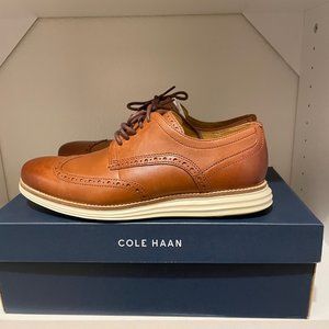 Cole Haan Original Grand Cognac Wingtip Oxfords Size 9